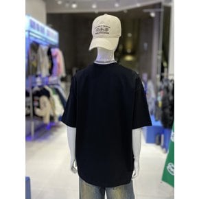 [남녀공용]엠보싱 로고 반팔티셔츠 2색상 2치수