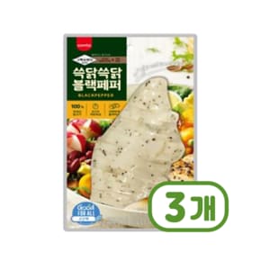 그릭슈바인 쓱닭쓱닭 블랙페퍼 닭가슴살 즉석조리 100g x 3개