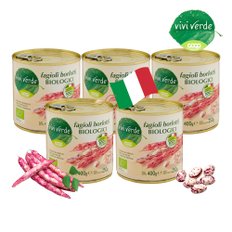 COOP 비비베르데 이탈리아 유기농 볼로티콩(흰강낭콩) 400g 5캔 무첨가물 Non GMO
