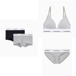 Calvin Klein Underwear (선물포장)CK  모던 코튼 브라렛 세트+남성 2PK 드로즈 커플 SET(QF5650,F3787AD020/NB1086BHY)