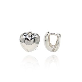 Volume Heart Silver Earring Ie341 [Silver]