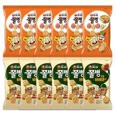  농심 쫄병스낵 숯불바베큐맛 82gX6개+안성탕면맛 77gX6개 총12개