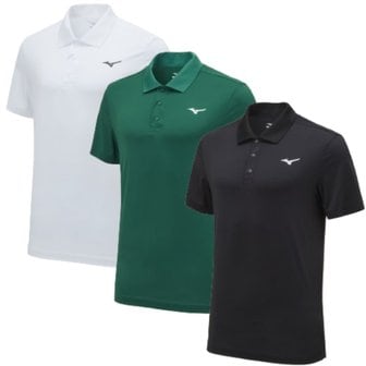 미즈노 32YA312809 남여공용 베이직 폴로 반팔티셔츠 POLY STRETCH POLO SHIRTS 32YA312801 2C 카라티