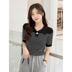스트라이프 빅카라 티셔츠 GBMKN119P _P340378223