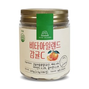 무설탕 비타아일랜드(80정) 감귤C 졸음방지캔디 차량용캔디 금연사탕