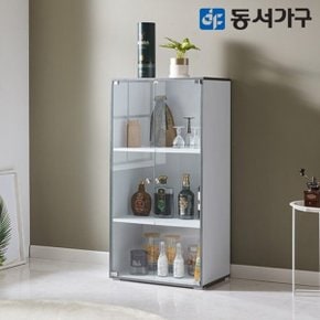 뉴 올리브 3단 유리도어 전시 600 주방수납장  DF644508