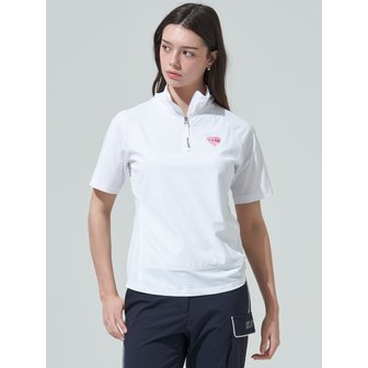 BLUDOT 하이 퍼포먼스  투어핏 하프집업 티셔츠_WH