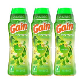 게인 파이어웍스 비즈 향기부스터 오리지널 570g 3팩 Gain Fabric Softener Original Scent