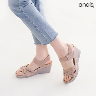 아나이스 펀칭 큐빅 통굽샌들 6.5cm_24SS156 [무료배송]