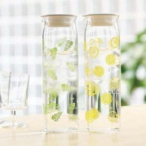 일본 하리오 냉장고 내열유리 슬림 물병 물통 1200ml