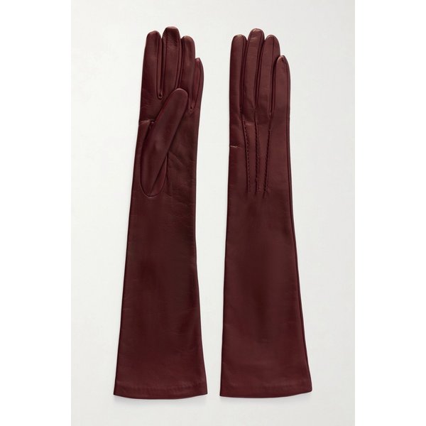 누어 해무어 버건디 가죽 장갑 46376663162989288