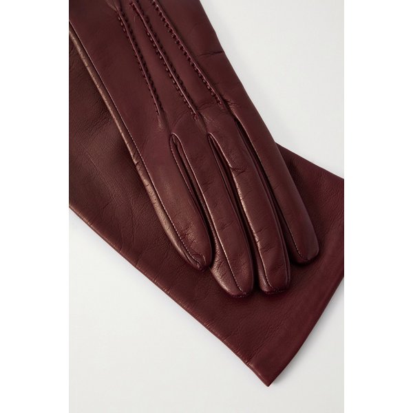 누어 해무어 버건디 가죽 장갑 46376663162989288