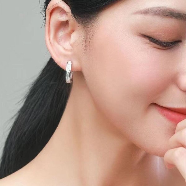 [옷자락] 여자 고급 오피스 격식 주얼리 올큐빅 실버 링 귀걸이
