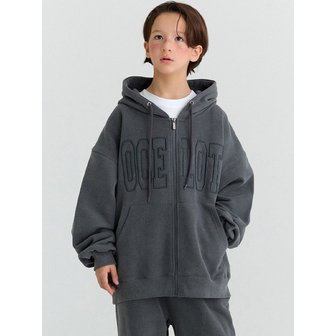 오실롯주니어 E17 기모 피그 스티치자수 집업 (차콜)