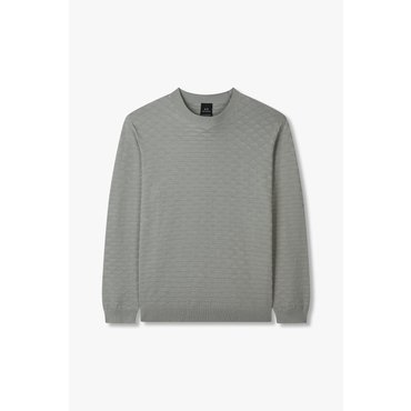 ARMANI EXCHANGE 남성 자카드 레이온 블렌드 니트(A415132012)그레이