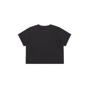 [공식]에센셜 시그니처 로고 반팔 티셔츠 우먼 BLACK