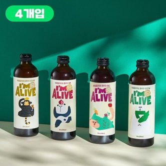  아임얼라이브 유기농 콤부차 315ml BOTTLE 4병