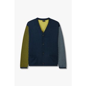 [PS PAUL SMITH] 컬러 블록 리브드 가디건 5735128008000