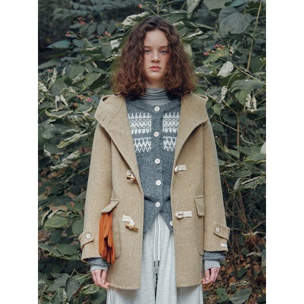 Handmade Hooded Half Duffel Coat_EEWCT121