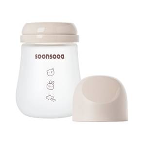 트윈팩 실리콘 코팅 유리젖병 노꼭지-240ml