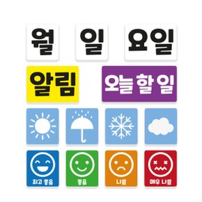 오늘 알리미 자석 (날짜 날씨 미세먼지 칠판자석)