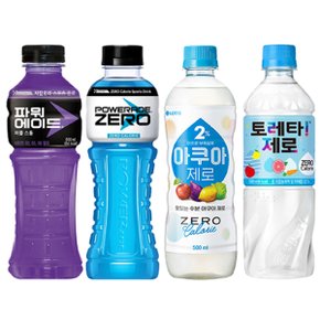 [한번에먹자] 파워에이드 600ml 2종(퍼플5+제로5) + 이프로 아쿠아제로