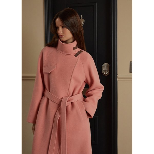 [시흥점] 여성 네크 장식 포인트 루즈핏 롱코트 (EQ4WC260)