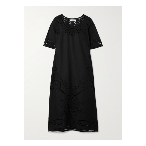 룰라 브로드리 앙글레즈 보일 미디 드레스 블랙 46376663162873799