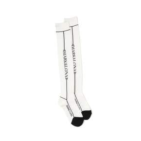 W CD VERTICAL LOGO KNEE SOCKS 화이트 EVR LS3YS71F WH