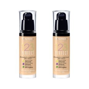 부르조아 123 퍼펙트 리퀴드 파운데이션 sshade 54 Beige SPF 10 30 ml 2개