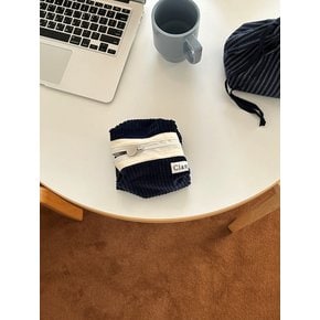 round pouch _ Corduroy navy