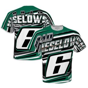 5118280 CHECKERED FLAG Mens Roush Fenway Keselowski Racing White Brad Sublimated Speedster