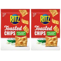 2개세트 리츠 토스티드 칩 사우어 크림 어니언 229g 229g RITZ Toasted Chips