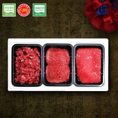 [9/12 낮12시 주문건까지 명절전출고][무항생제 한우선물세트] 한우 명절 1호 1.5kg (국거리+불고기+산적/각 500g)