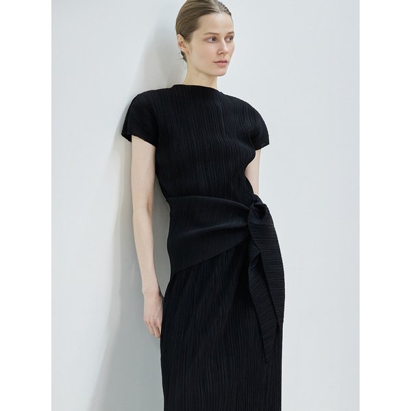 Pleated wrap Set_Black