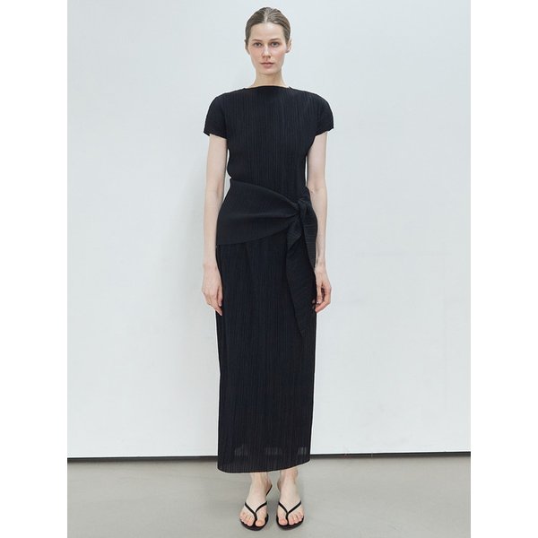 Pleated wrap Set_Black