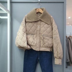오버핏 퀼팅 다운 숏패딩점퍼 MO8WDW12