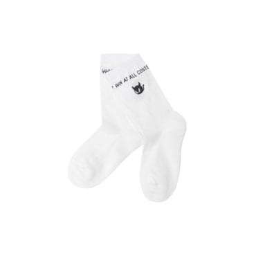 왁 골프 (WGLCX25611WHX)Women Slogan Socks