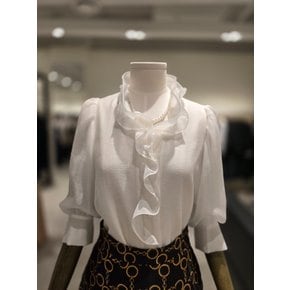 [파주점] 러플 프릴넥 진주 버튼 블라우스 JR9A0BL633