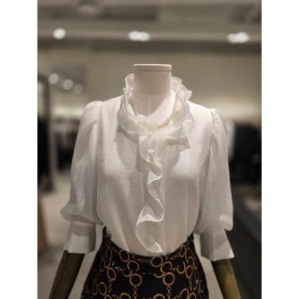 지고트 [파주점] 러플 프릴넥 진주 버튼 블라우스 JR9A0BL633