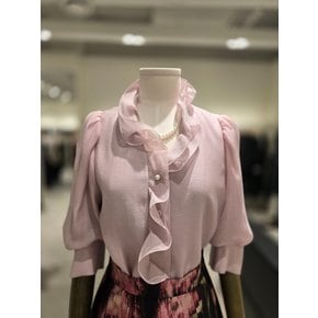 [파주점] 러플 프릴넥 진주 버튼 블라우스 JR9A0BL633