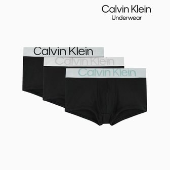 Calvin Klein Underwear 남성 리컨시더드 스틸 마이크로 로우 라이즈 트렁크 3PK NB3074-QTE