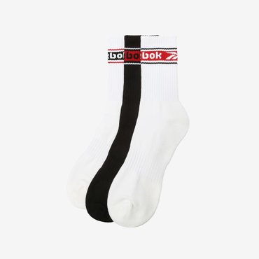 리복 그래픽 크루삭스 3PACK - 화이트:화이트:블랙 RESS5EY02WT