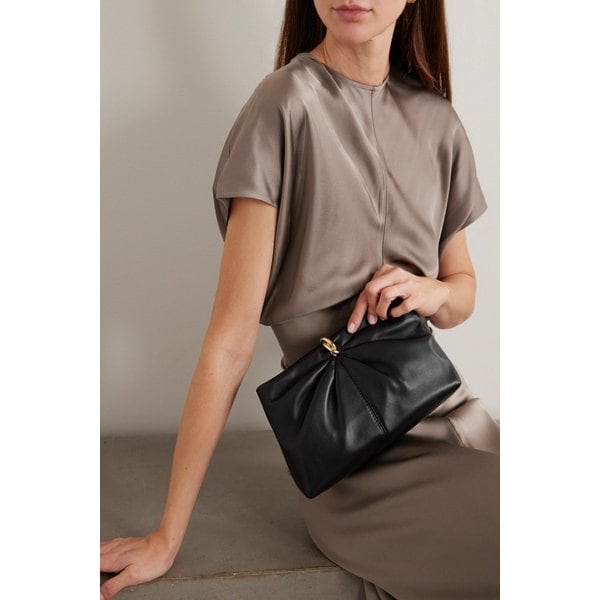 로플러 랜달 코린 골드톤 링 가더드 가죽 숄더백 46376663163039317