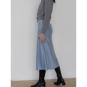 [24FW] Lautre Satin flare skirt blue