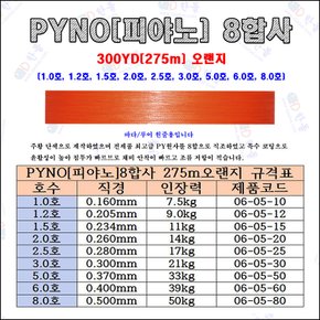 한돌상사-피야노 8합사 오렌지 275m