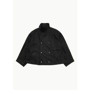 가브리엘라콜가먼츠 24PF NO.286 WAXED CROPPED OVERSIZED COAT IN BLACK