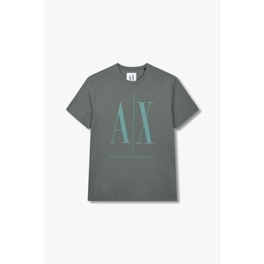 ARMANI EXCHANGE AX남성 빅 로고 프론트 티셔츠A414130115다크카키