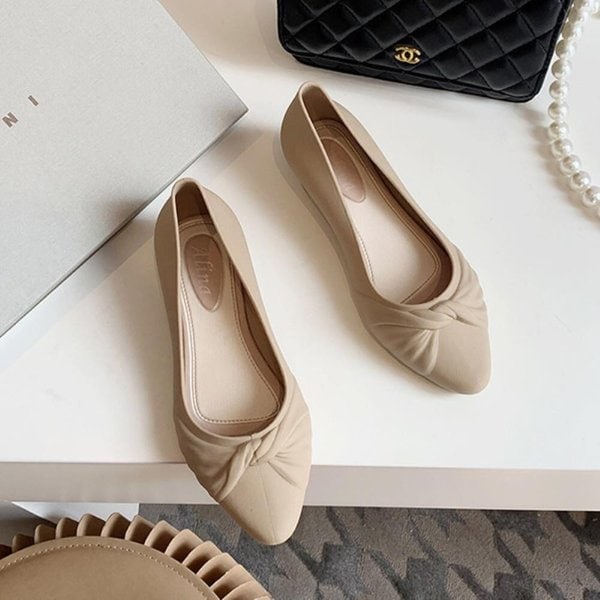 [옷자락] 여성 여름 가을 소나기 꼬임 PVC 아쿠아 방수 구두