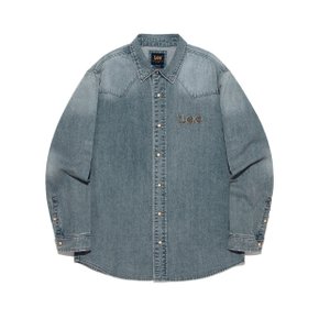 M 리긴팔티 CQK LE2503SH07IM 웨스턴 데님 셔츠 인디고 미듐